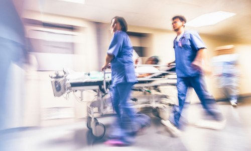 Two clinicians in the SDEC department