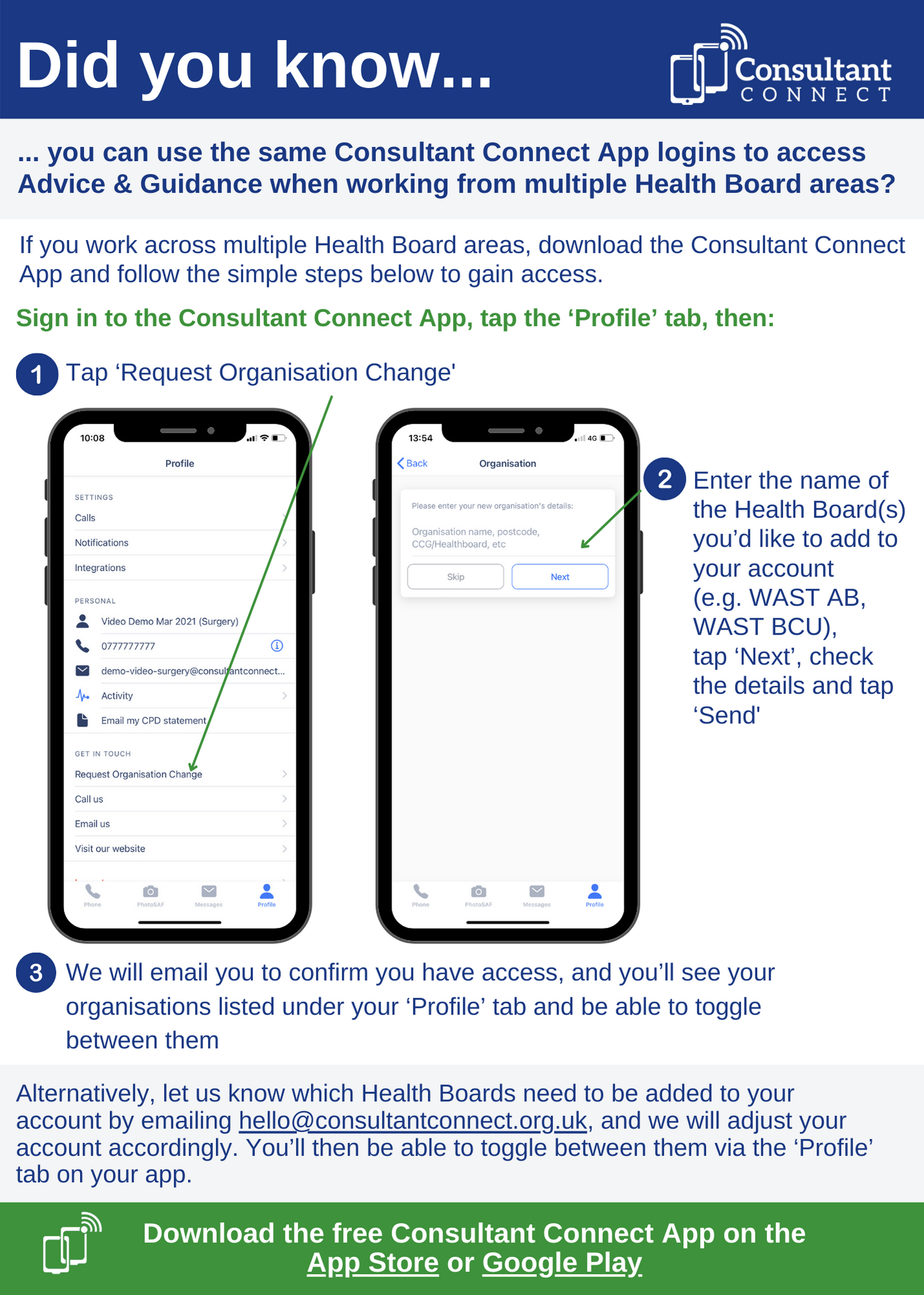 Welsh Ambulance Services – Customer Area - Consultant Connect
